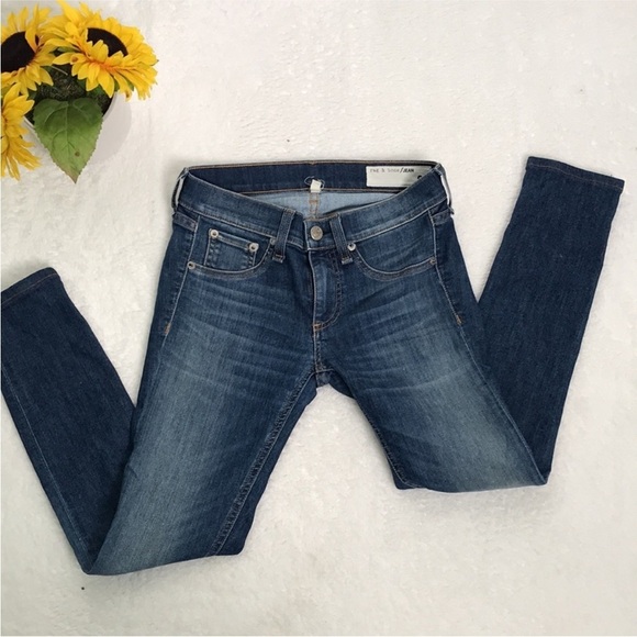 rag & bone skinny ankle jeans in rae - Picture 3 of 6